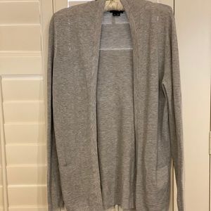 Theory Women’s Heathered Nickel Giana B Cardigan in Size Large